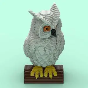 ZITIANYOUBUILD MOC-142459 A Large Owl Sculpture Model for Collection 5600 Parts
