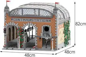 ZITIANYOUBUILD C6287 Old Fashioned Central Station with 2 Tracks, 1 Glass Roof 4750 Parts