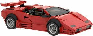 ZITIANYOUBUILD MOC-57779 Classic LP5000 Quattrovalvole Supercar Sports Car Red Version