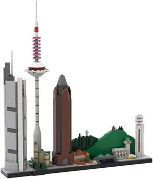 ZITIANYOUBUILD MOC-139607 Frankfurt Am Main Skyline Architecture Extended Version 732 Parts