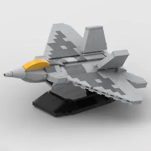 ZITIANYOUBUILD MOC-165900 F-22 Raptor All-weather Stealth Fighter Aircraft with Display Stand