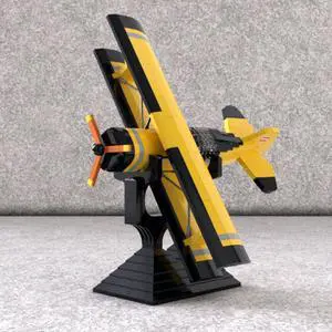 ZITIANYOUBUILD MOC-137128 Beautiful High Performance Aerobatic Biplane with Stand 1460 Parts