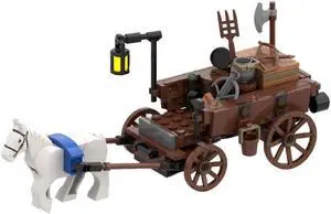 ZITIANYOUBUILD Custom MOC-108791 Medieval Carriage Model 130 Parts Kids Gift for Christmas