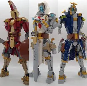 ZITIANYOUBUILD MOC-156343 3-in-1 The Swordsman Bundle Mech Suits for Collection 1535 Parts