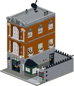 ZITIANYOUBUILD C4217 Modular Building: Consulate Model Architecture 1549 Parts Gift