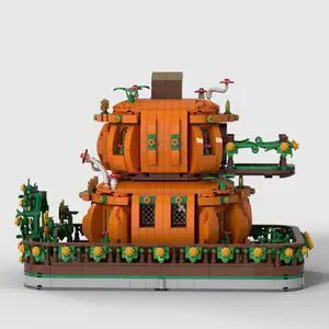 ZITIANYOUBUILD MOC-81916 Modular Two-Story Pumpkin House Model for Halloween 2280 Parts