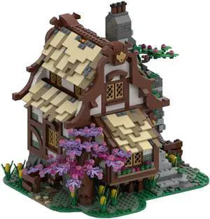 ZITIANYOUBUILD C7376 Medieval Farmhouse with Purple Vine Tree Building Toys Set 1799 Parts