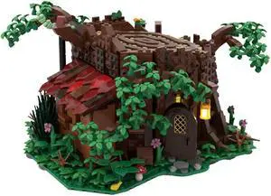 ZITIANYOUBUILD MOC-98101 Forest Cottage Hut with Kitchen, Table, Bed and Armchair 1220 Parts