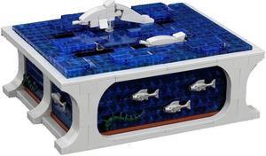 ZITIANYOUBUILD C4288 A Small Kinetic Sculpture of Two Dolphins Swimming 568 Parts