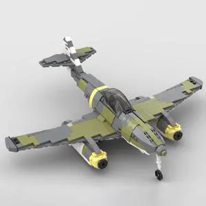 ZITIANYOUBUILD MOC-154902 The World's First Operational Jet-powered Fighter Aircraft 1100 Parts