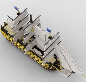 ZITIANYOUBUILD MOC-52315 The Oldest Ship Naval Vessel Biulding Toys 1:200 Scale 1905 Parts