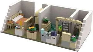 ZITIANYOUBUILD MOC-129516 Bedroom with Bathroom Building Toys Set for Collection 645 Parts
