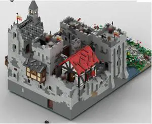 ZITIANYOUBUILD MOC-45559 Medieval Castle with Chapel with Defense Towers 12321 Parts