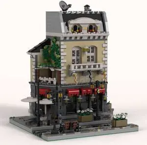ZITIANYOUBUILD MOC-39843 Modular Restaurant Model with Interior Building Toys Set 1446 Parts