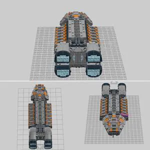 ZITIANYOUBUILD Custom MOC: C5283 Minotaur class Gunship 1751 Partsfor Collection