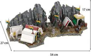 ZITIANYOUBUILD MOC-78364 House / Refuge Hidden in the White Mountains with Tent 1724 Parts