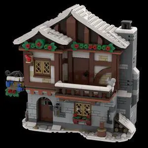 ZITIANYOUBUILD MOC-161102 Winter Village: Mediaval Tarvern Chalet for Christmas 1115 Parts