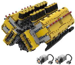 ZITIANYOUBUILD Custom MOC-169906 V16 Engine Model with Dual Pushrod Valves 3247Parts
