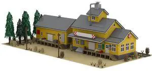 ZITIANYOUBUILD Custom MOC-57509 Modular Feed Mill for Railroad Theme (6457 Parts) Toys Gift