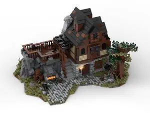 ZITIANYOUBUILD Custom MOC-49666 Medieval Smithy Model with Interior Modular Building (3130PCS)