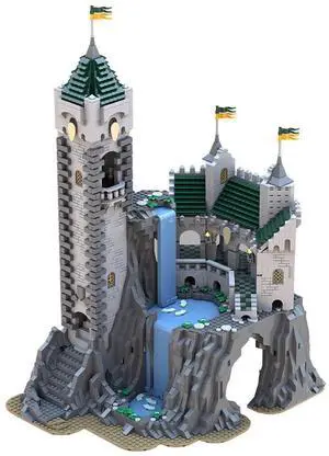 ZITIANYOUBUILD Custom MOC-141197 Medieval High Falls Escape Castle Mysterious Caves (4294PCS)