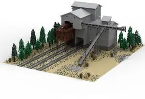 ZITIANYOUBUILD Custom Moc-56325 Gravel Company Railroad Industry Modular Building (12587 Parts)