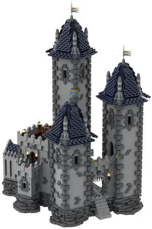 ZITIANYOUBUILD Custom MOC-176290 Medieval Three-Tower Castle(10325PCS) Toys Gift for Christmas