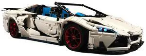 ZITIANYOUBUILD Custom Moc-17698 Roadster Supercar with Rear Wheel Drive and Mighty V12 3562pcs