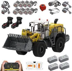 ZITIANYOUBUILD Custom MOC-49777 Liebherr L586 Wheel Loader with Power Functions 12135 Parts