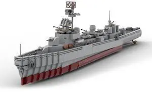 ZITIANYOUBUILD Custom MOC-119082 Prinz Eugen RC German WW2 Strategic Cruiser Model(4933PCS)