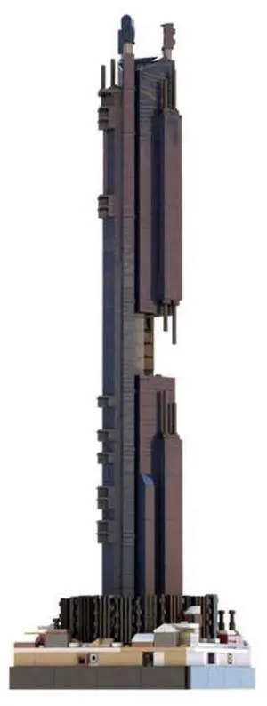 ZITIANYOUBUILD Custom MOC-198238 Street Scene MOC Future City 17 Building Blocks Set (962PCS)