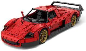ZITIANYOUBUILD Custom MOC-152095 1/8 Scale Supercar Vehicle Model(3920PCS/Red) Toys Gift