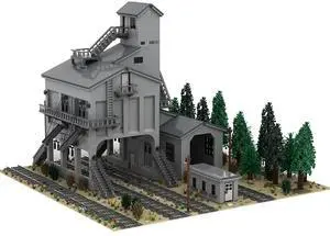 ZITIANYOUBUILD Custom MOC-64664 Modern Coaling Tower for Railroad Train Theme7545PCS