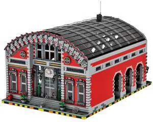 ZITIANYOUBUILD Custom MOC-134062 Massive Train Station Modular Building with Roof 7432 Parts