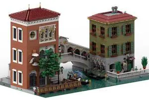 ZITIANYOUBUILD Custom MOC-125784 Canal Grande Venice Modular Buildings with Bridge 10097 Parts