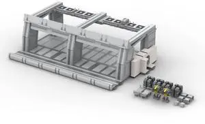 ZITIANYOUBUILD Custom MOC-117944 Sci-fi Fighter Hangar Model(4751PCS) Toys Gift for Christmas