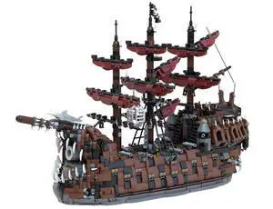 ZITIANYOUBUILD Custom MOC-165091 Medieval Large Pirate Ship Model(5845PCS) Gift for Christmas