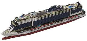ZITIANYOUBUILD Custom MOC-116714 MSC Seashore Cruise Ship (6270 Parts) Toys Gift for Christmas