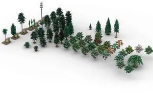 ZITIANYOUBUILD Custom Moc-104468 Tree Set For Train / Railroad / City Series Theme 16946 Parts