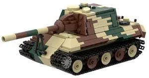 ZITIANYOUBUILD Custom MOC-219047 1/45 Scale WWII Jagdtiger Building Blocks Set (598PCS)