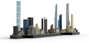 ZITIANYOUBUILD Custom MOC-136555 1/2000 Scale New York Billionaires Row Building Blocks Set (1393PCS)