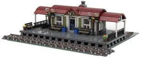 ZITIANYOUBUILD Custom MOC-92280 Curved Roof Train Station (3348 Parts) Toys Gift for Christmas