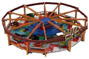 ZITIANYOUBUILD Custom MOC-159944 Skid Fairground Ride Street Scene (Dynamic Version/3632PCS)