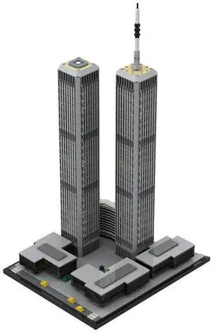 ZITIANYOUBUILD Custom MOC-122768 1/1000 World Trade Center (1973-2001)  (4850 Parts) Toys Gift