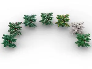 ZITIANYOUBUILD Custom MOC-102139 Dogwood Tree Set Trains Sand Table Scene(2032PCS) Toys Gift