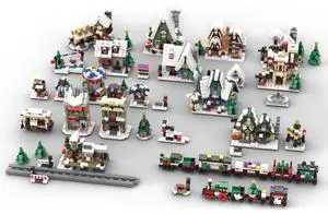 ZITIANYOUBUILD Custom MOC-124484 Winter Village Street View (4454 Parts) Building Toys Set Gift