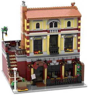 ZITIANYOUBUILD Custom MOC-142022 Street Scene Pizza Shop Model(2391PCS) Building Toys Set Gift