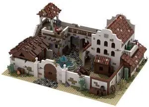 ZITIANYOUBUILD Custom MOC-78800 Mexican Style Old Town Courtyard Villa Model(3583PCS) Toys Gift