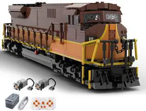 ZITIANYOUBUILD Custom MOC-127575 EMD SD90/43MAC Iowa Pacific Holdings Train Model(2243PCS