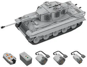 ZITIANYOUBUILD Custom MOC-130474 1/16 RC King Tiger Tank Model(Dynamic Version/2329PCS)